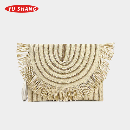BRAIDED BAG / BG-0008 - Color : off-white (with long chain and short handle) Size : 27*21cm
