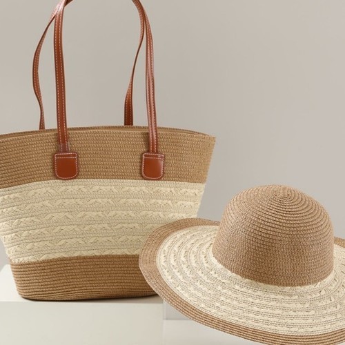 STRAW WOVEN BAG-SET / BG-0053 - Color : Suit-Khazimi