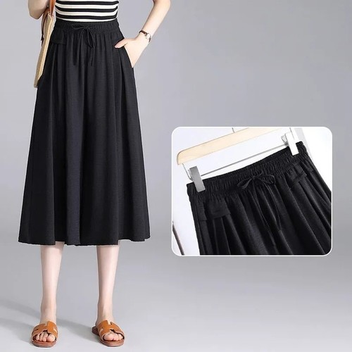 LOOSE SKIRT PANTS / WD-0238 - COLOR BLACK