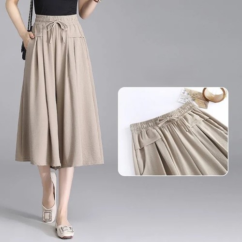 LOOSE SKIRT PANTS / WD-0239 - COLOR KHAKI