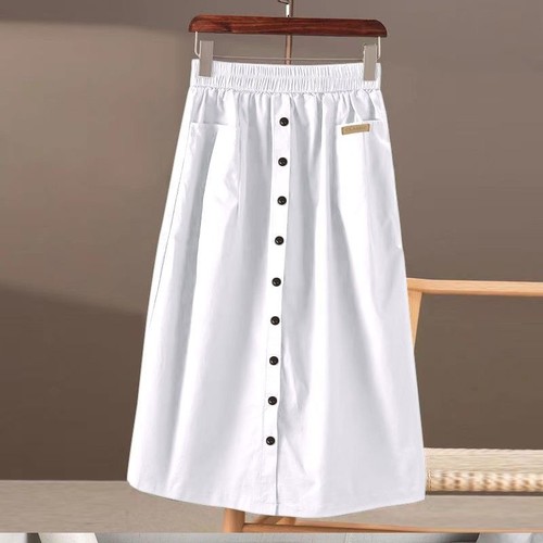 HIGH WAIST SKIRT / WD-0241 - COLOR WHITE