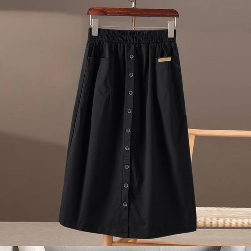HIGH WAIST SKIRT / WD-0244 - COLOR BLACK