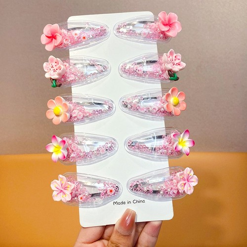 QUICKSAND DESIGN COLORFUL HAIRPIN / BA-0030 - 10 PIECES COLOR PINK BLOSSOM