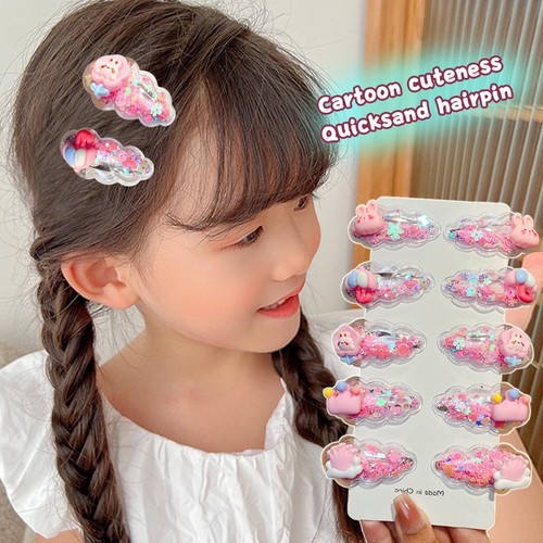 QUICKSAND DESIGN COLORFUL HAIRPIN / BA-0033 - 10 PIECES COLOR PINK CHERRY RAINBOW