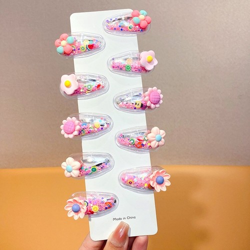QUICKSAND DESIGN COLORFUL HAIRPIN / BA-0034 - 10 PIECES COLOR PINK SUNFLOWER