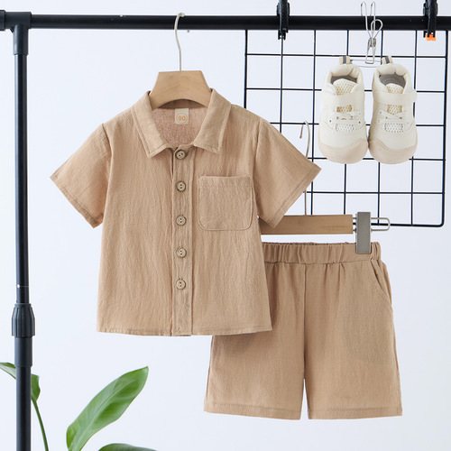 KOREAN-STYLE CASUAL CLOTHES-SET / BY-0040 - Color : Caramel Suitable height : 100cm, 120cm