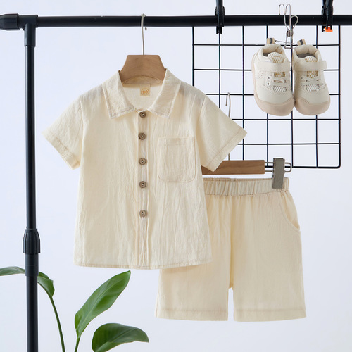 KOREAN-STYLE CASUAL CLOTHES-SET / BY-0041 - Color : Off-white Suitable height : 100cm, 120cm