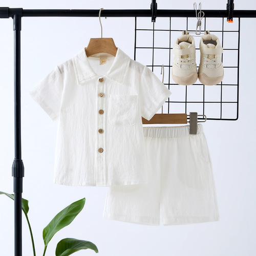 KOREAN-STYLE CASUAL CLOTHES-SET / BY-0042 - Color : White Suitable for height : 100cm, 110cm, 120cm