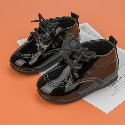 NON-SLIP BABY SHOES / BB-0059 - COLOR MIRROR BLACK