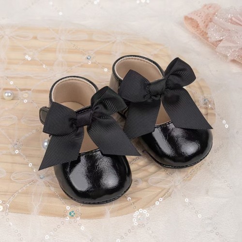 RUBBER SOLE NON-SLIP BABY SHOES / BB-0064 - COLOR BLACK