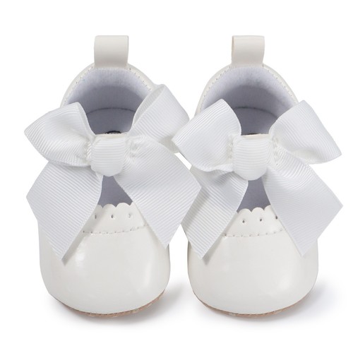 NEW BORN BABY SHOES BOWKNOT DESIGN / BB-0067 - COLOR WHITE