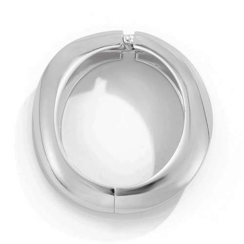 BRACELET FOR WOMEN / WA-0086 - Trend metal glossy bracelet Color : Silver 1 362435