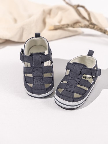 SOFT BOTTOM NON-SLIP BABY SHOES / BB-0070 - COLOR BLACK