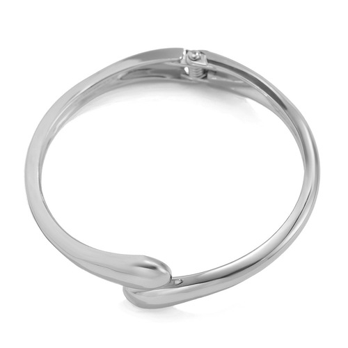 BRACELET FOR WOMEN / WA-0194 - Trend metal glossy bracelet Color : Silver 3 362426
