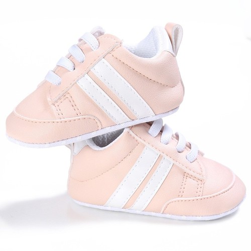 SOFT SOLE BABY SHOES / BB-0075 - COLOR PINK AND WHITE