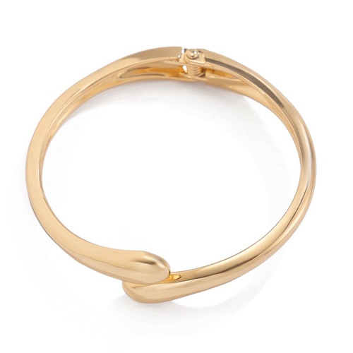 BRACELET FOR WOMEN / WA-0197 - Trend metal glossy bracelet Color : Gold 3 362426