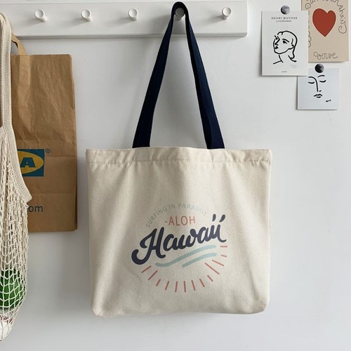 CANVAS SHOULDER BAG / BG-0062 - COLOR CREAM