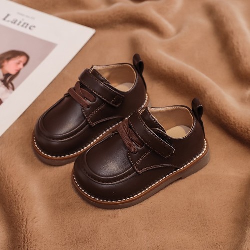 SOFT SOLE LEATHER SHOES FOR BABY / BB-0077 - COLOR BLACK