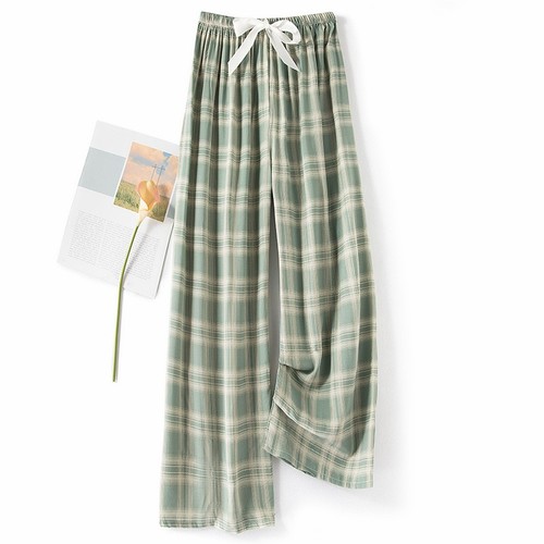 LOOSE SILK PAJAMAS FOR WOMEN / WD-0263 - COLOR GREEN ONE SIZE