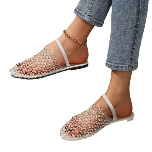 FLAT SANDALS FOR WOMEN / WS-0073 - COLOR WHITE