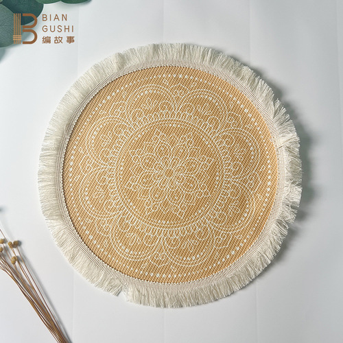 BOHEMIAN COTTON THREAD PLACEMAT / HM-0170 - Color : L11 Specification : 34CM