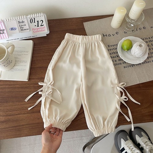 BOWKNOT DESIGN CASUAL PANTS / BB-0089 - COLOR OFF WHITE
