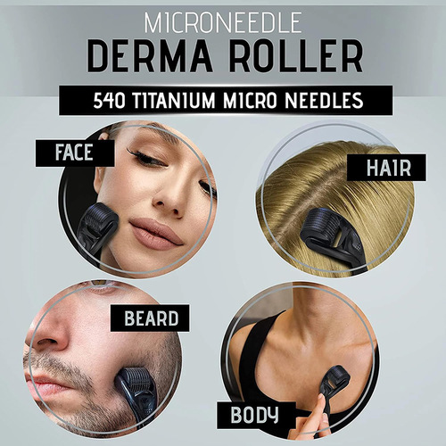 MICRO NEEDLE DERMA ROLLER / PH-0009 - Color : Black handle + red head [crystal box + medical bag]    Style : 0.5mm, 1.5mm, 3mm
