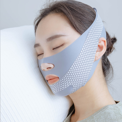 V-FACE BANDAGE / PH-0014 - Face lifting artifact double chin Color classification : Purple-gray 1 piece