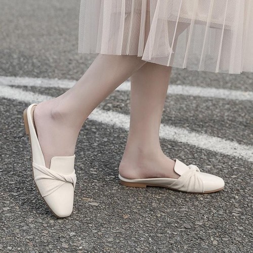 FLAT HEEL LADIES SHOES / WS-0105 - COLOR APRICOT