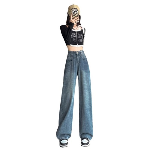WIDE-LEG JEANS / WD-0293 - Color : Retro Blue Size : L, XL, 2XL, 3XL