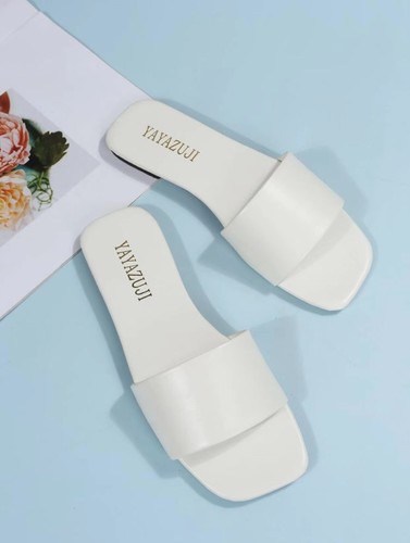 SUMMER LADIES FLAT SANDALS / WS-0119 - COLOR WHITE