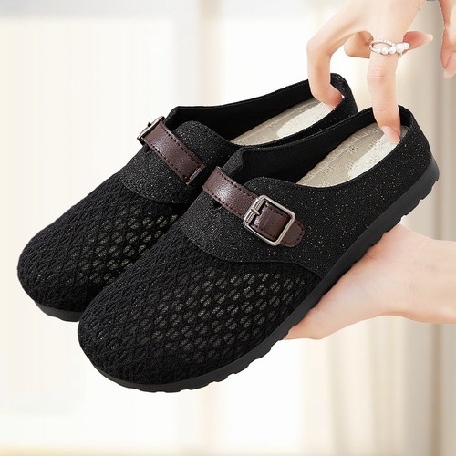 SOFT SOLE CLOSED TOE HALF SHOES / WS-0125 - COLOR BLACK