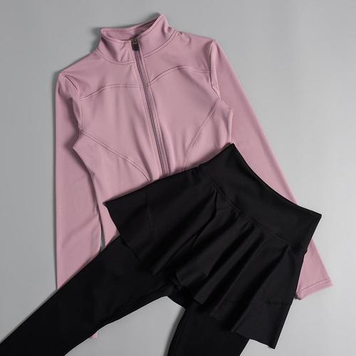 GYM AND SPORTS SUIT FOR WOMEN / SF-0004 - Color : Pink Purple+Black Size : S, M, L