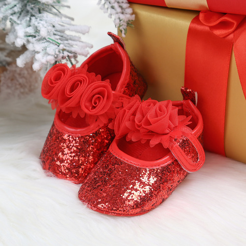 BABY SHOES / BB-0026 - Soft sole red shoes Color : Red C Size : 12cm