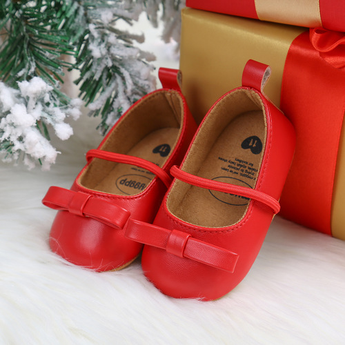 BABY SHOES / BB-0027 - Soft sole red shoes Color : Red D Size : 12cm