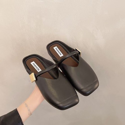 NEW FLAT HEEL SHOES / WS-0160 - COLOR BLACK
