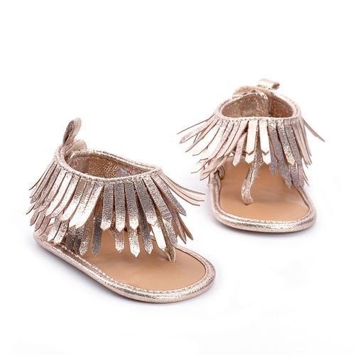 FLIP-FLOP TASSEL SANDALS / BB-0032 - Color : Gold Size : Size 2 / Length 11.8cm
