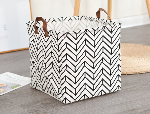 CLOTH STORAGE BASKET / HM-0153 - Color : Square arrow (32*32*32)  Specification : [Cotton and linen waterproof material, foldable]