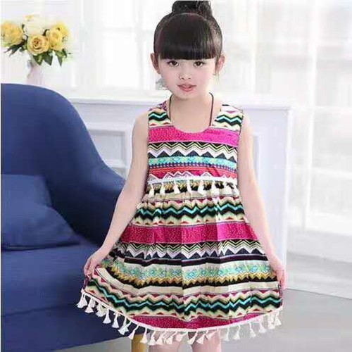 ETHNIC STYLE GIRLS DRESS / BB-0267 - COLOR MIX SIZE 100-110CM