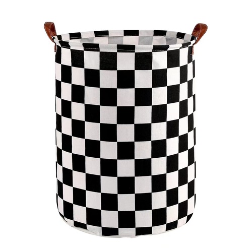 LAUNDRY BASKET / HM-0183 - Color : Black and white chess grid Size : 40*50