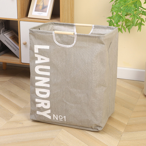 STORAGE BOX / HM-0189 - Color : Gray, White Wooden stick 40*30*50CM