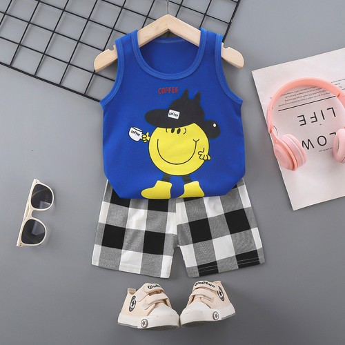 TWO PIECE CHILDREN'S SUMMER WEAR / BB-0129 - COLOR BLUE