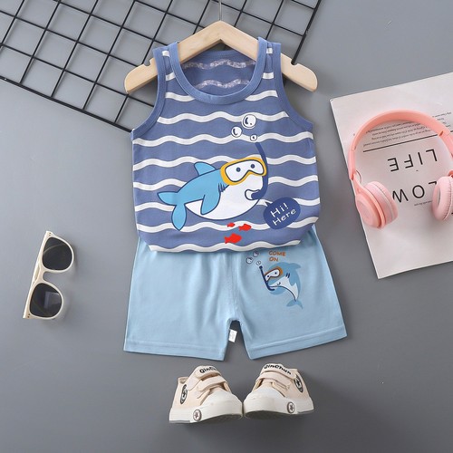 TWO PIECE CHILDREN'S SUMMER WEAR / BB-0131 - COLOR BLUE