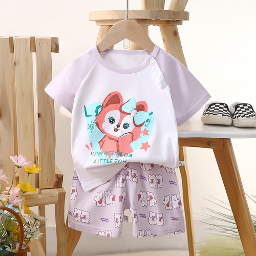 TWO PIECE T-SHIRT AND SHORT FOR CHILDREN / BB-0135 - COLOR PURPLE