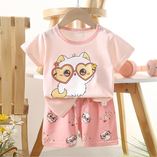 TWO PIECE T-SHIRT AND SHORT FOR CHILDREN / BB-0138 - COLOR PINK