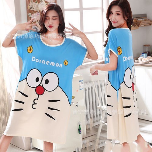 NIGHTDRESS / WD-0318 - Color : Blue Jingle Cat zd-806-46# Size : One Size