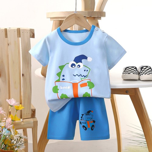 TWO PIECE T-SHIRT AND SHORT FOR CHILDREN / BB-0142 - COLOR BLUE SIZE 100CM