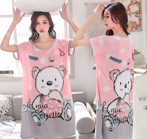 NIGHTDRESS / WD-0319 - Color : Grizzly zd-806-53# Size : One Size