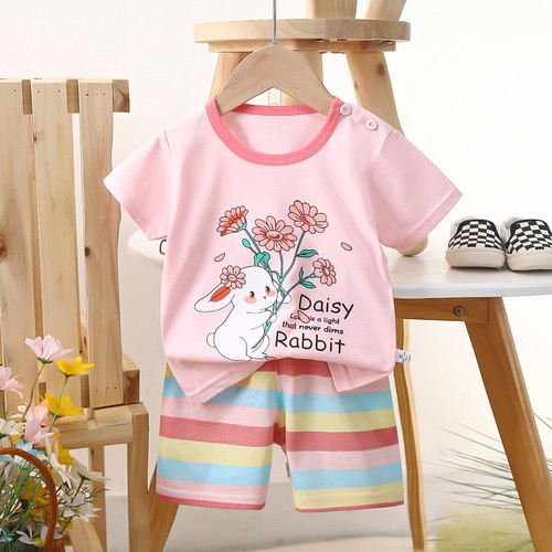 TWO PIECE T-SHIRT AND SHORT FOR CHILDREN / BB-0143 - COLOR PINK