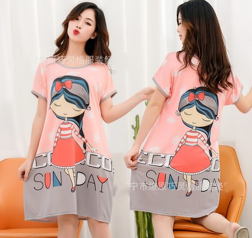 NIGHTDRESS / WD-0326 - Color : Orange Girl zd-806-52# Size : One Size